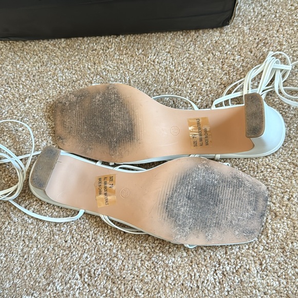 Lulus Aliah White Lace-Up High Heel Sandals - Picture 4 of 4